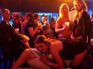 Sexy party chicks are having fun in a club